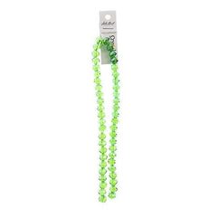 Crystal Lane Rondelle 8x10mm Transparent Green AB 2x7" Strand