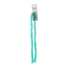 Crystal Lane Rondelle 8x10mm Transparent Dark Green AB 2x7" Strand