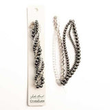 Crystal Lane brins de perles torsadées Black Magic rose trémière