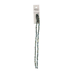 Crystal Lane Bicone 4mm Opaque Green Iris 2x7" Strand