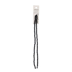 Crystal Lane Bicone 4mm Opaque Black 2x7" Strand