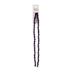 Crystal Lane Bicone 6mm Opaque Purple Iris 2x7" Strand