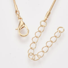 Necklace Snake Chain 18" Light Gold 1/pk