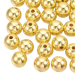 Round Plastic Beads 5mm Metallic Gold 100/pk