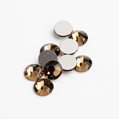 Crystal Lane DIY Flat Back Rhinestones 4.7mm Smoked Topaz 144pcs