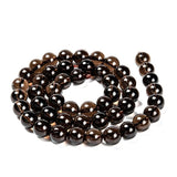 Smoky Quartz Beads 8mm Round (Natural) 15-16" Strand