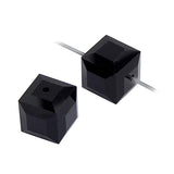 *Swarovski Cube 6mm Jet Each