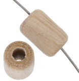 Czech Wood Cylinder Beads 6x9mm Natural 50/pk