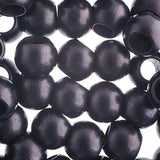 20x16mm Perles de Bois Rondes Noires 5/pk