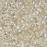 Perles de rocaille Toho 11/0 #PF2701S Cristal doublé d'argent / Flacon bleu brillant 8-9g