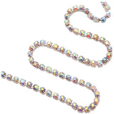 Métal 2mm Argent AB Strass Bande par la Cour
