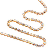 Métal 2mm Gold AB Strass Banding par la cour