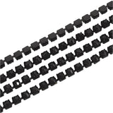 Bande en métal avec strass noir de jais de 2 mm 10yd/pk