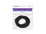 Cordon en coton ciré 1 mm noir 10 m/paquet