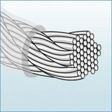 Fil d'enfilage de perles à 49 brins, 0,018 brillant 30 pieds