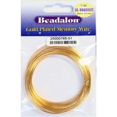 Gold Memory Wire Bracelet 30 Loops