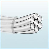 Fil d'enfilage de perles à 7 brins, argent satiné .015 30 pieds