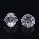 Bicone Plastic Beads 4mm Crystal 500/pk
