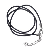 Collier Faux Suede 18" Noir 1/pk