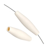Hairpipe Imitation Bone Beads, 1.5" Ivory 100/pk