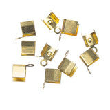 5mm Cord Ends Gold 10/pk