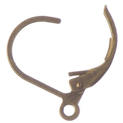Antique Brass Lever Back Earrings 10/pk