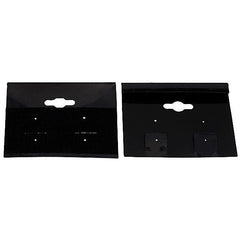 Plastic Earring Cards 2" Black Velvet 10/pk