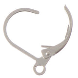 Boucles d'oreilles à levier en argent 50/Pk