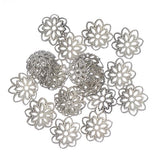 Capuchons de perle en filigrane de nickel de 10 mm 50/pk