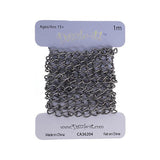 Chain Curb 3.5x5mm Links Hematite 1m