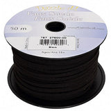 Faux Suede 3mm Lace 50m Black
