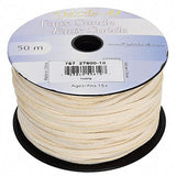 Faux Suede 3mm Lace 50m Ivory