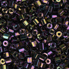 10/0 Czech 2 Cut Seed Beads Opaque Purple AB 22g