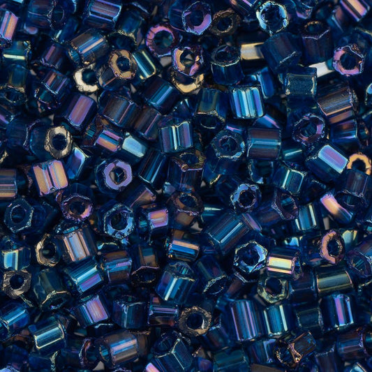 10/0 Czech 2 Cut Seed Beads Transparent Aqua AB 22g