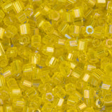 10/0 Tchèque 2 perles de rocaille coupées jaune transparent AB 22g