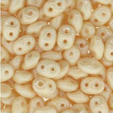 Tchèque Miniduo Perles 6g Craie Orange Lustre