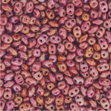 Tchèque Miniduo Beads 8g Chalk Ruby Lustre