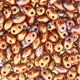 Tchèque Miniduo Perles 8g Corail Rouge Iris Lustre