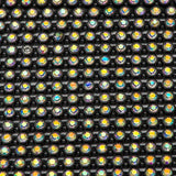 Bande de strass AB noir en plastique de 2,4 mm au mètre