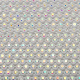 Bande de strass AB blanc en plastique de 2,4 mm au mètre