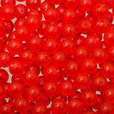 Round Plastic Beads 8mm Transparent Cerise 1000/pk