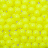 Round Plastic Beads 8mm Opaque Fluorescent Chartreuse 1000/pk
