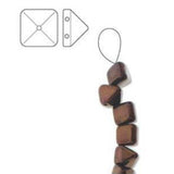 Perles à clous pyramides tchèques de 6 mm 25/fil - Jet Vega