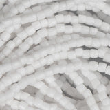 10/0 Czech 3 Cut Seed Beads Opaque White Hank