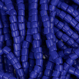 10/0 Czech 3 Cut Seed Beads Opaque Royal Blue Hank