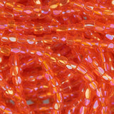 10/0 Tchèque 3 perles de rocaille coupées Transparent Lustre Orange Hank