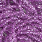 10/0 Tchèque 3 perles de rocaille coupées Crystal Purple Hank