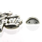 Perles tchèques demi-lune 50/fil - Crystal Labrador Full