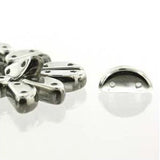 Perles tchèques demi-lune 50/fil - Crystal Labrador