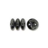 Perles de lentilles tchèques Jet Hematite 50/fil
